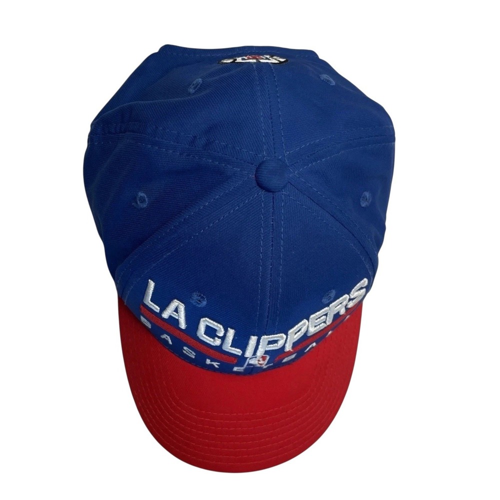 LA Clippers Adidas NBA Snapback Hat Cap Basketball Red Blue Adjustable Trucker - Picture 4 of 9
